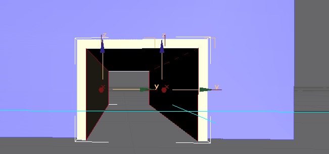 Both tunnel walls selected and outlined in red