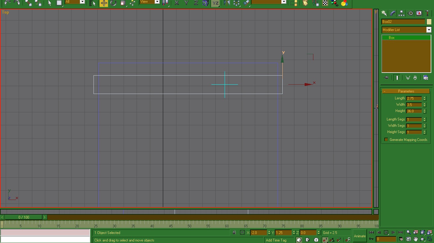 Tunnel box extended through the object