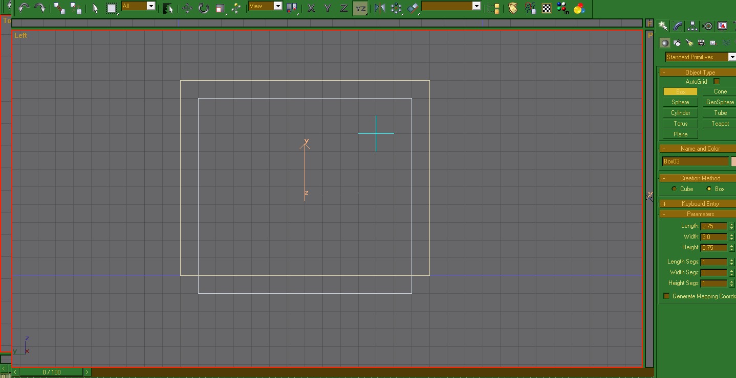 Second box that will cut out the tunnel interior