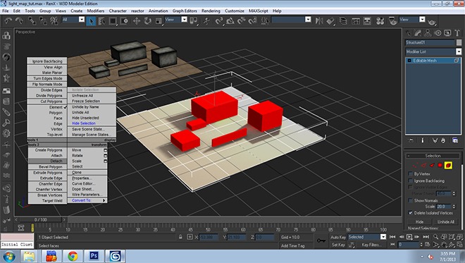 Rendered lightmap texture