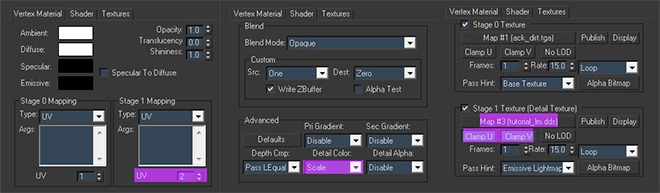 Material editor for the Ground and Concrete Boxes
