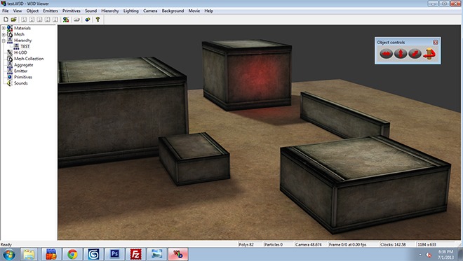 Completed level with the lightmap applied in W3D Viewer