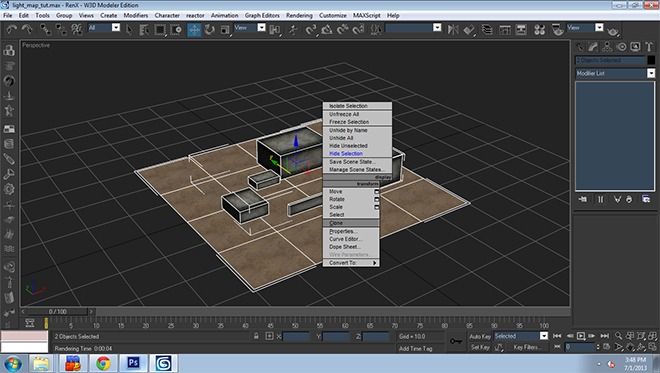 Rendered preview of the lighting