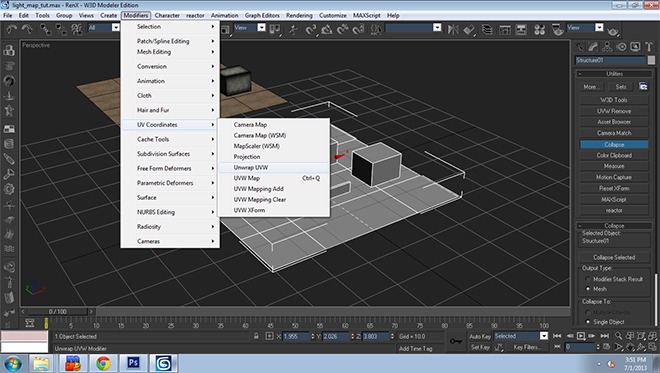 Collapsing the pieces into one mesh