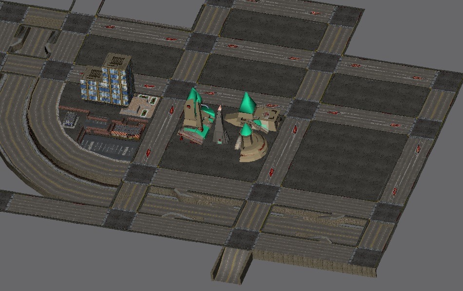Example level before adding VIS sectors